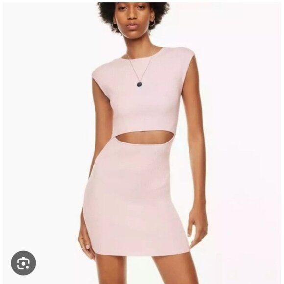 Elegant Pink Cut-Out Dress - Picture 1 of 8